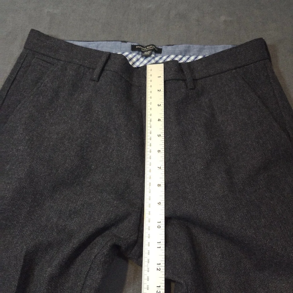 Banana Republic Kentfield Pant Mens 32x30 Charcoal Grey Wool Blend Trousers